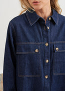 Camisa vaquera cruda - BLEU DENIM#couleur_BLEU DENIM