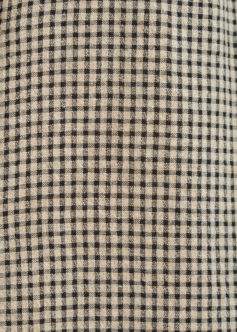 Two-tone small check shirt - BEIGE#couleur_BEIGE