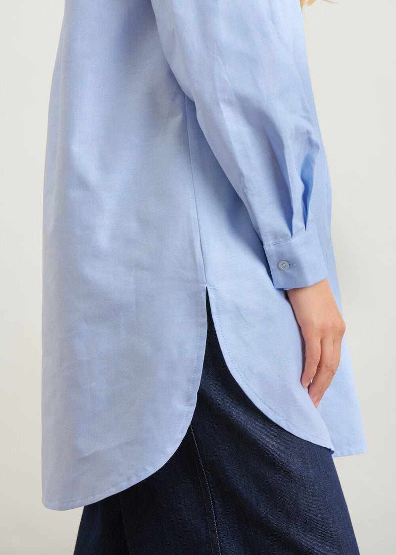 Long, loose-fitting oxford shirt - CIEL#couleur_CIEL