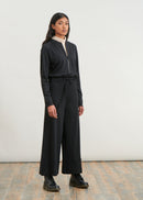 Wide-leg jumpsuit in milano jersey - BLACK#couleur_NOIR