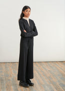 Wide-leg jumpsuit in milano jersey - BLACK#couleur_NOIR