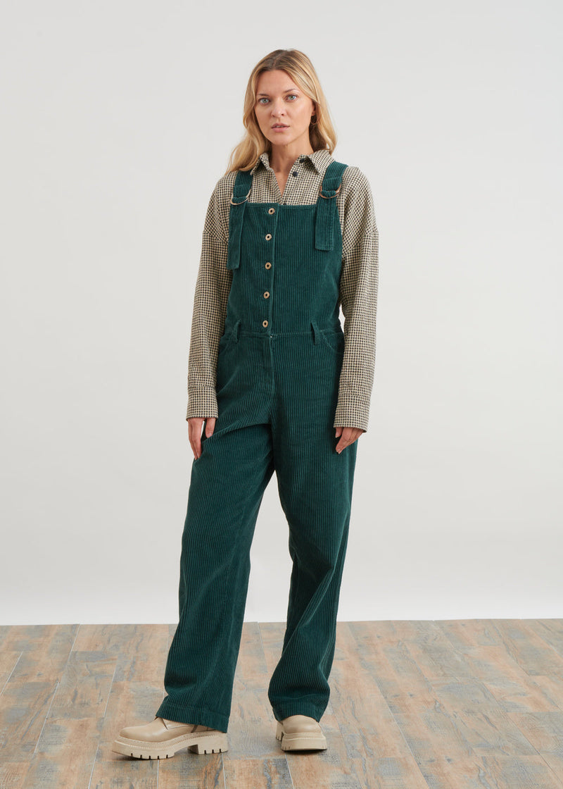 Corduroy overalls - BOUTEILLE GREEN#couleur_VERT BOUTEILLE