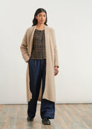 Long bouclette knit cardigan - BEIGE#couleur_BEIGE