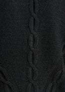 Short cable-knit cardigan - BLACK#couleur_NOIR