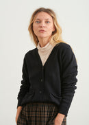 V-neck cardigan - BLACK#couleur_NOIR