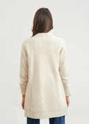 Long bouclette knit cardigan - ECRU#couleur_ECRU