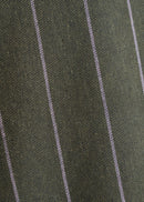 Jupe midi faux portefeuille en flanelle à rayures - GRIS#couleur_GRIS