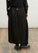 Long asymmetrical satin skirt - NOIR#couleur_NOIR