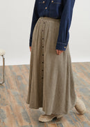 Long flared skirt - BEIGE#couleur_BEIGE