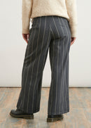 Wide-leg striped flannel pants - GREY#couleur_GRIS