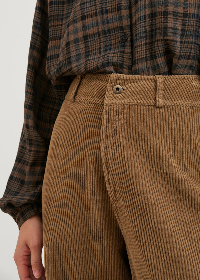 Corduroy wide-leg pants - ECORCE#couleur_ECORCE