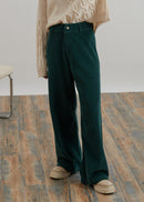 Wide-leg corduroy pants - VERT BOUTEILLE#couleur_VERT BOUTEILLE