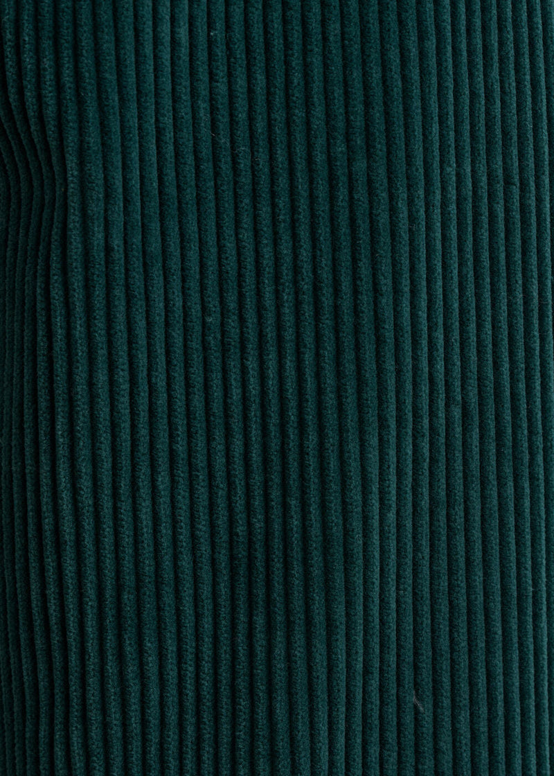 Pantalon large en velours côtelé - VERT BOUTEILLE#couleur_VERT BOUTEILLE