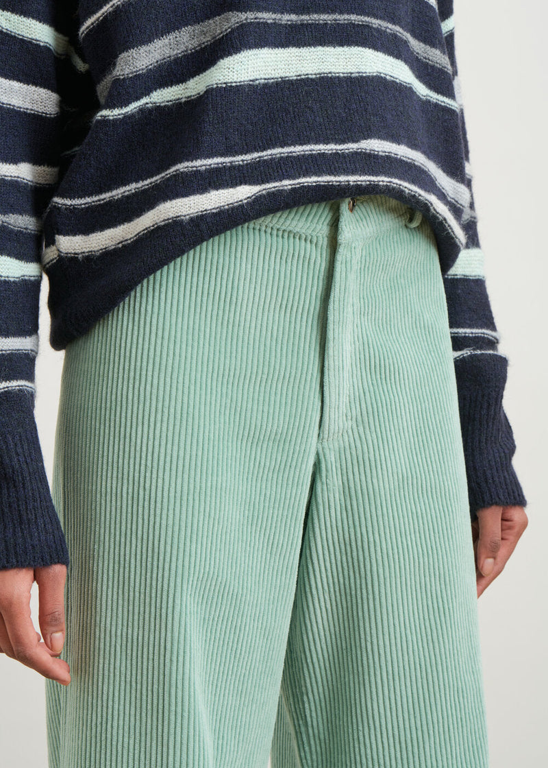 Corduroy wide-leg pants - MENTHOL#couleur_MENTHOL