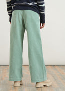 Pantalon large en velours côtelé - MENTHOL#couleur_MENTHOL