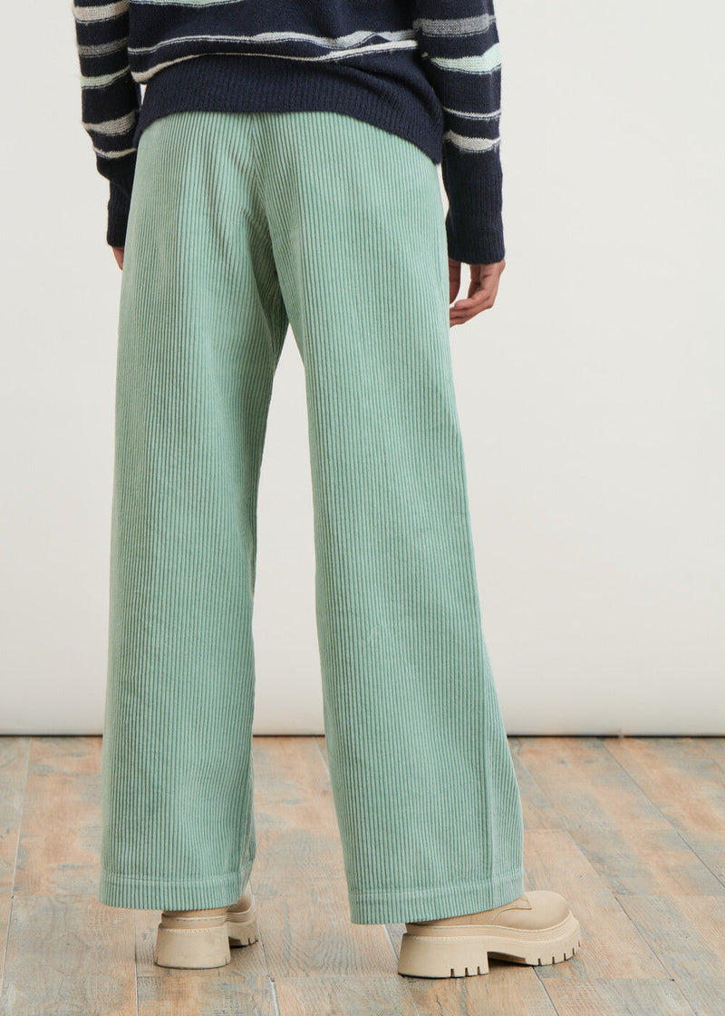 Corduroy wide-leg pants - MENTHOL#couleur_MENTHOL