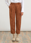 Corduroy carrot pants - ECORCE#couleur_ECORCE