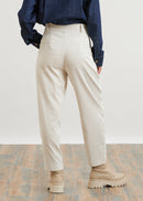 Pantalon carotte en velours côtelé - OFF WHITE#couleur_OFF WHITE