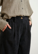 Corduroy carrot pants - BLACK#couleur_NOIR