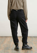 Corduroy carrot pants - BLACK#couleur_NOIR