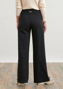 Wide-leg bi-material pants - NOIR#couleur_NOIR