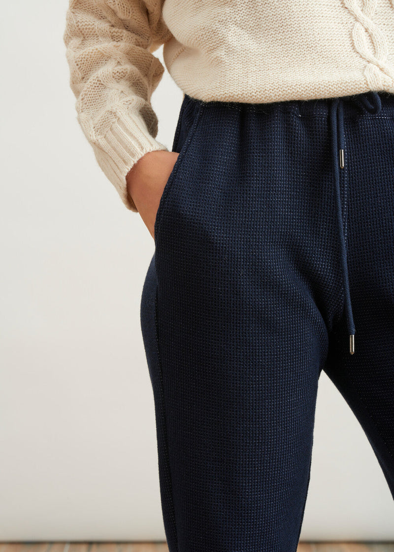 Pantalón jogging milano texturizado - NAVY#couleur_NAVY