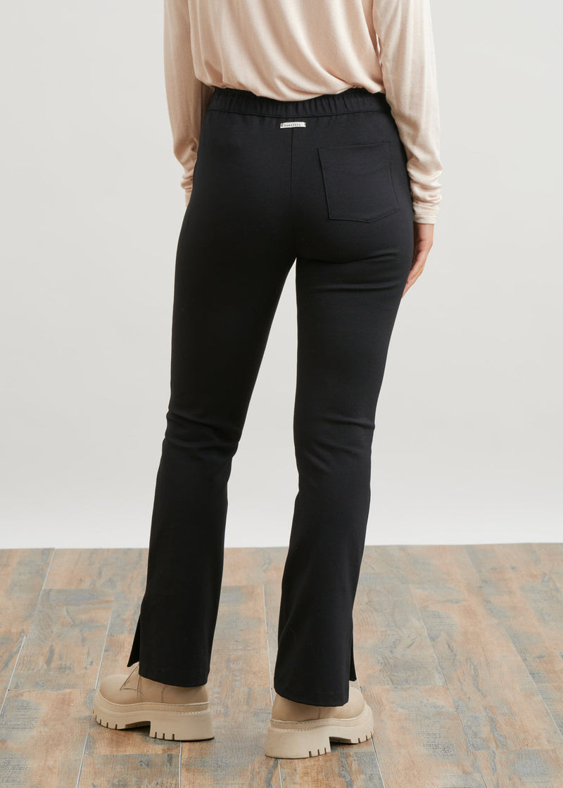 Jersey trumpet pants - BLACK#couleur_NOIR