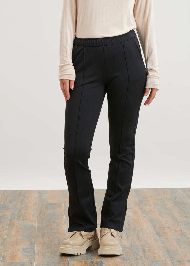 Pantalon trompette en jersey - NOIR#couleur_NOIR