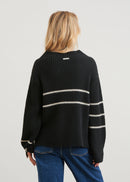 Plaid stripes sweater - BLACK#couleur_NOIR