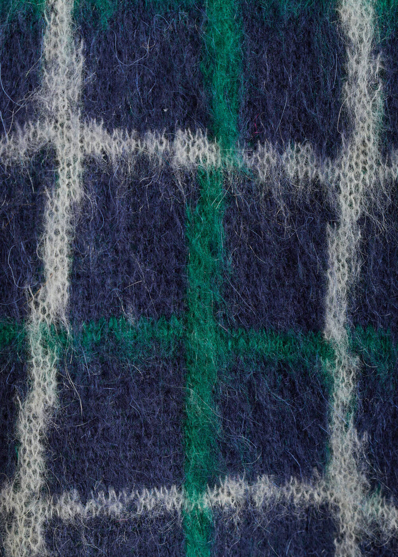 Jersey de cuadros jacquard holgado - NAVY#couleur_NAVY