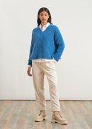 V-neck sweater - JEAN#couleur_JEAN