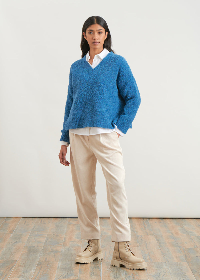 V-neck sweater - JEAN#couleur_JEAN