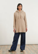 Long hooded sweater - BEIGE#couleur_BEIGE