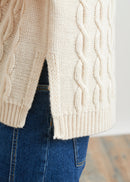 Pull col rond à torsades - OFF WHITE#couleur_OFF WHITE