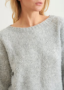 Pull court en maille bouclette - GRIS#couleur_GRIS