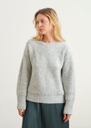 Short knitted sweater - GRIS#couleur_GRIS