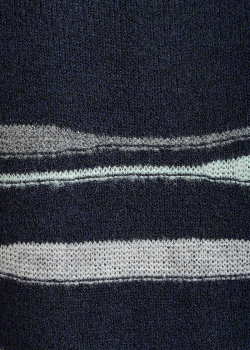 Pull à rayures inégales - NAVY#couleur_NAVY