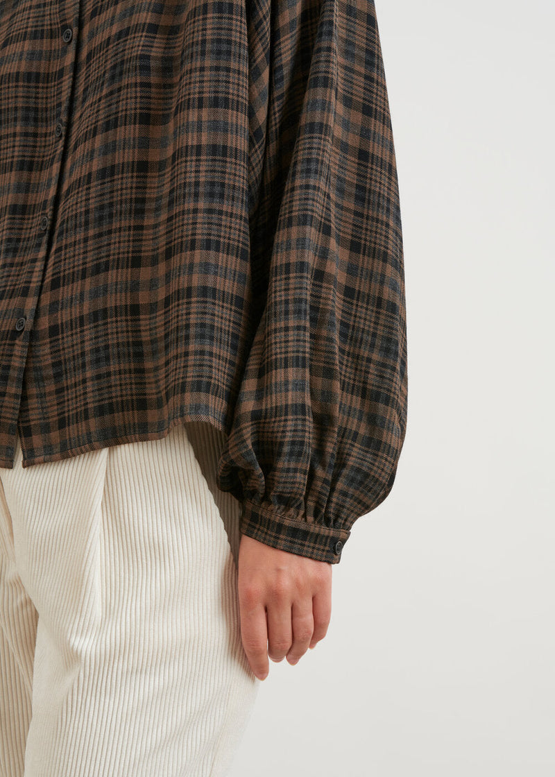 Long sleeve check top - ECORCE#couleur_ECORCE