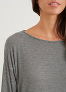 Shiny thread turtleneck T-shirt - ECORCE#couleur_ECORCE