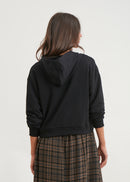 Short hooded sweatshirt - BLACK#couleur_NOIR