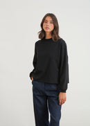 Sweat Shirt large and short - BLACK#couleur_NOIR