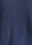 Round-neck tee-shirt with shiny thread - NAVY#couleur_NAVY