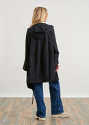 Oversized long jacket in jersey - NOIR#couleur_NOIR