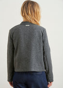 Wool Mao collar jacket - GRIS#couleur_GRIS