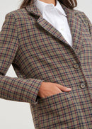 Loose-fitting checked jacket - KAKI#couleur_KAKI