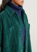 Corduroy overshirt - VERT BOUTEILLE#couleur_VERT BOUTEILLE