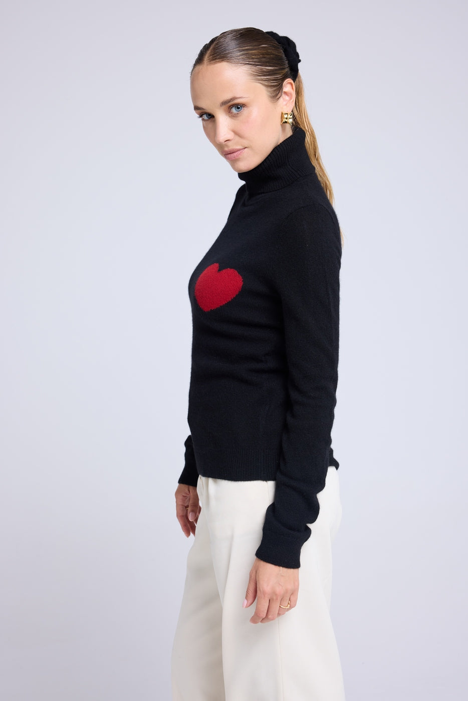 Jersey Cuello Cisne Love Heritage High Heart - Negro Rojo