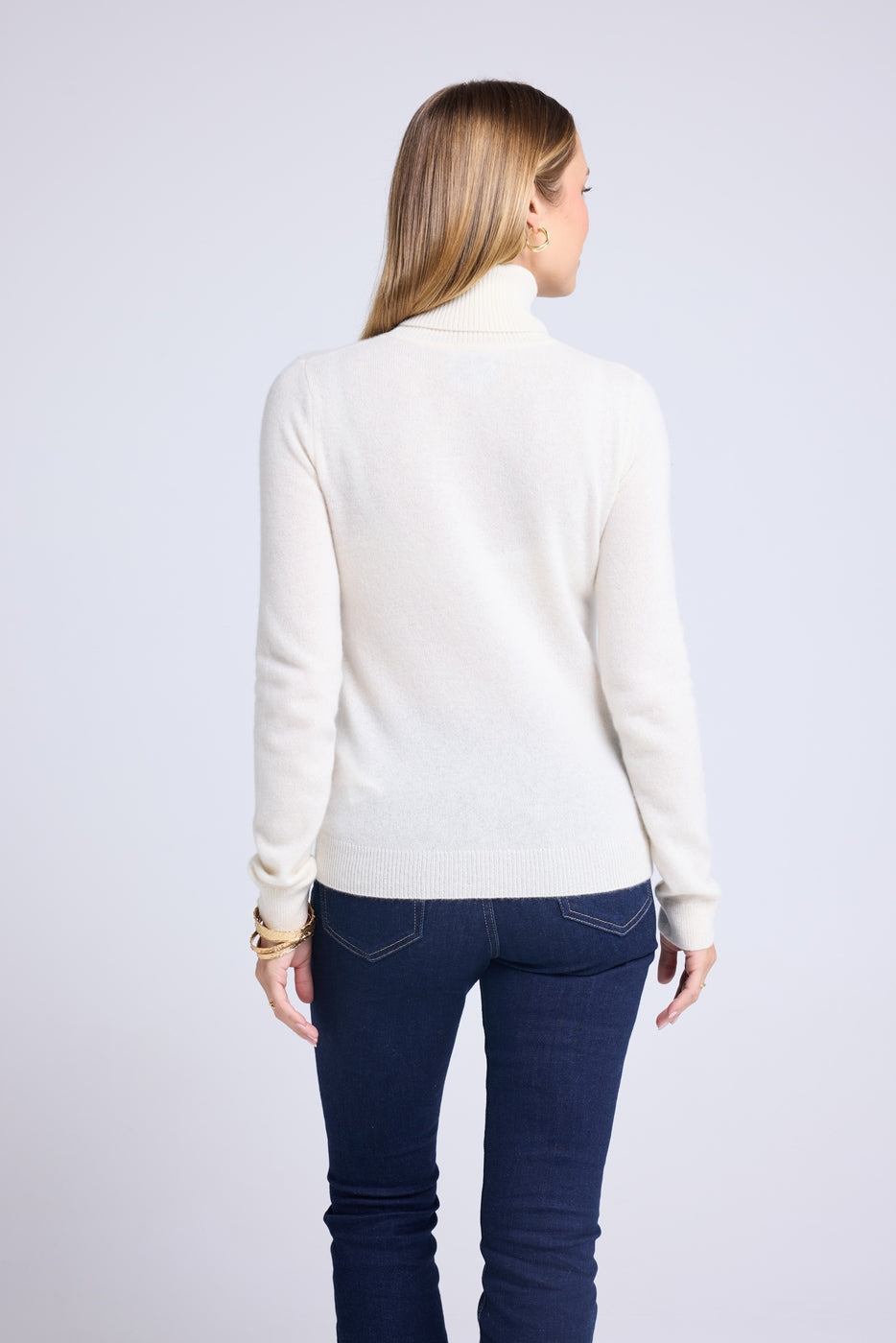 Pull Col Roule Love Heritage High Heart - Blanc Rouge