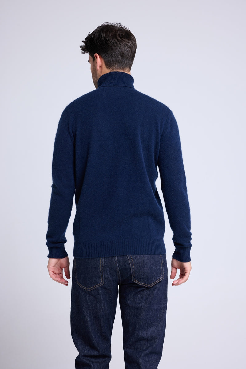 Pull Col Roule Love Heritage High Love - Bleu Marine Rouge