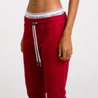 High Waist Trousers - Dark Blood - Women